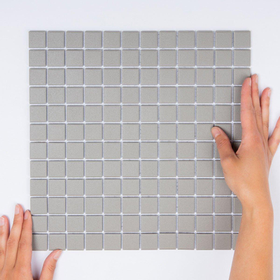 The Mosaic Factory London carrelage mosaïque - 30x30cm - carrelage mural et de sol - Carré - Porcelaine Gris Mat