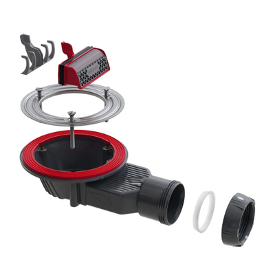 Wirquin Douchebaksifon extra ondiep - zonder deksel - voor douchebakken met afdekplaat