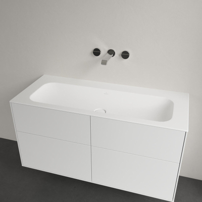 Villeroy & boch Finion Lavabo pour meuble 120x50cm sans trou de robinet ni trop-plein Ceramic+ stone white