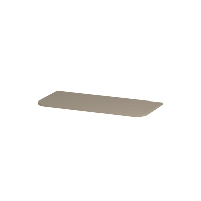 INK Concept R Wastafelblad - 100x45x1.7cm - tbv afgeronde onderkast - MDF lak - Mat creme cotton