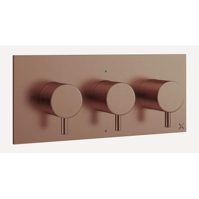 Crosswater MPRO 2 Mitigeur de douche - thermostatique - 3 boutons - horizontal - bronze brossé