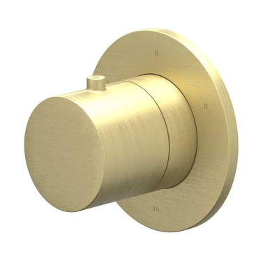 IVY Bond Pièce de finition - 3 voies - inverseur-arrêt - symmetry - rosace ronde - Or mat brossé PVD
