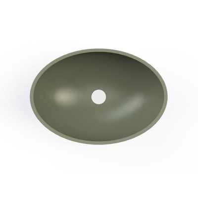 Arcqua Prince waskom 49x34cm ovaal marble mat groen (licht beschadigd) OUTLETSTORE