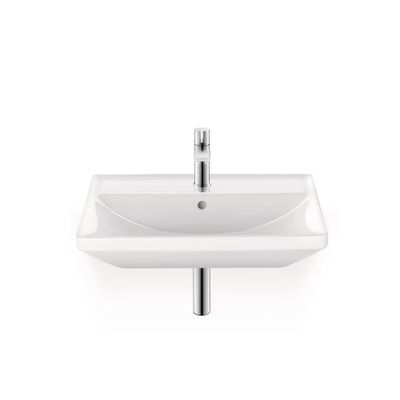 Duravit d-neo lavabo 55x44x16.5cm 1 trou pour robinetterie rectangle céramique blanc