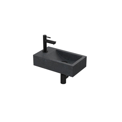 Ink Proline fonteinset – 40x23x10 cm – hardsteen zwart – kraangat links