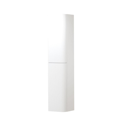 INK Concept R Hoge Kast - 35x35x169cm - 2 deuren - afgeronde hoeken - verticaal gefreesd - tbv grepen - linksdraaiend - mat wit