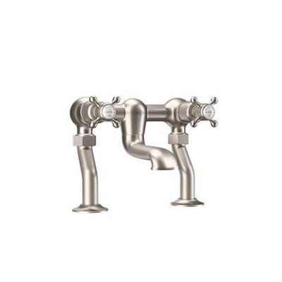 Crosswater Belgravia Crosshead Badkraan - opbouw - 16.5cm uitloop - geborsteld nikkel (RVS)
