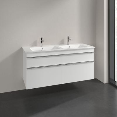 Villeroy & Boch Venticello wastafelonderkast 125.3x59cm 4x lade mat wit