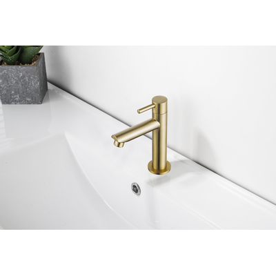 Fortifura Calvi Fonteinkraan - 15.4cm - opbouw - 1gats - PVD - geborsteld messing (goud)