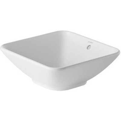 Duravit Bacino Opzetwastafel - 42x42cm - zonder kraangat - met overloop - glans wit