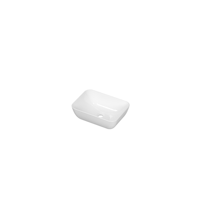 INK Enzo Grande Vasque – 46 x 32 x 14 cm – À poser – Ovale – Porcelaine – Blanc brillant