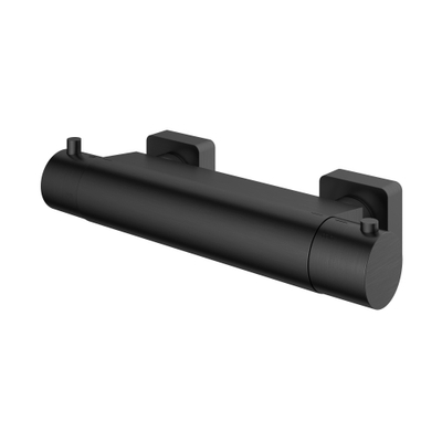 Hotbath Gal Thermostatische Douchemengkraan - met 1/2" onderaansluiting - PVD - geborsteld gunmetal (antraciet)