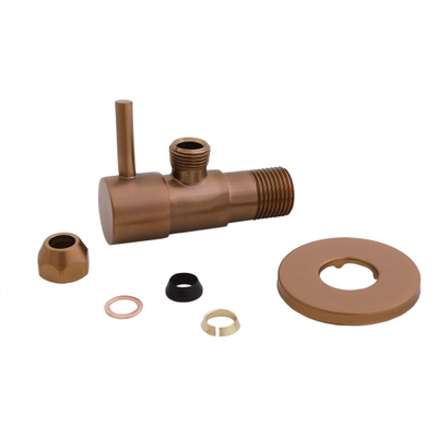 Xellanz Minimal robinet d'arrêt d'angle 1/2" x 3/8" ou raccord à compression 10 mm bronze cuivre brossé PVD