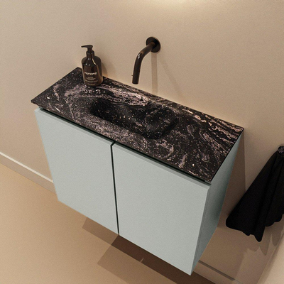 MONDIAZ TURE-DLUX 60cm toiletmeubel Greey. EDEN wastafel Lava positie midden. Zonder kraangat.