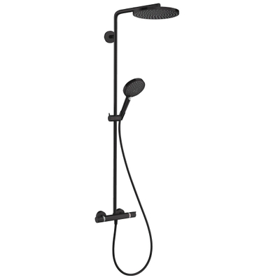 Hansgrohe Raindance S doucheset - 24cm - 1 straalsoort - ecosmart+ - mat zwart