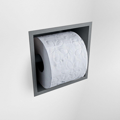 Mondiaz EASY Porte-papier toilette - CUBE 165 - 16x8.6x16cm - solid surface - Plata