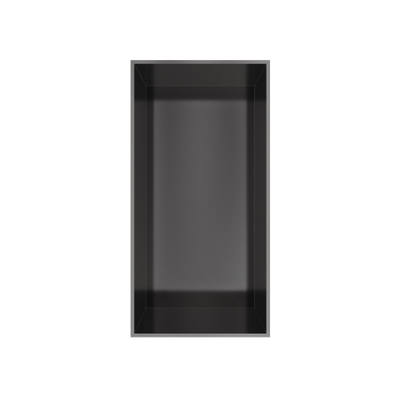 Hotbath &MORE Inbouwbox of inbouwnis - 30x15x10 - frameless - PVD - geborsteld gunmetal (antraciet)