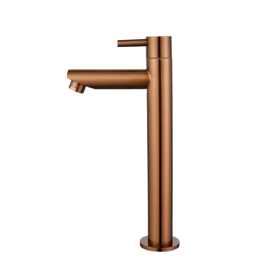 Fortifura Calvi Robinet de lavabo - 23cm - rehaussé - montage sur plan - brossé cuivre