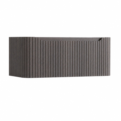 H&R Badmeubelen Juice Wastafelonderkast - 100x45x40cm - afgeronde hoeken - 3D-front - 1 lade - geïntegreerde greep - wenge