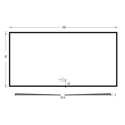 Xenz Flat Plus Douchebak - 180x90cm - Rechthoek - Antraciet mat