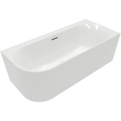 Villeroy & Boch Loop & Friends half - vrijstaand bad - 180x80cm hoek rechts Acryl - glans wit
