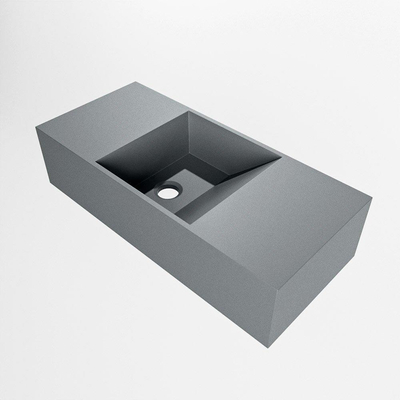 Mondiaz TYNE Fontein - 50x23x12cm - wasbak Links - zonder kraangaten - solid surface - Plata