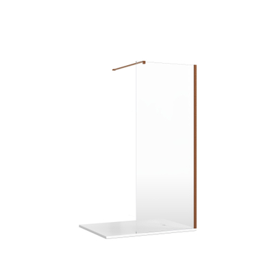 Crosswater Gallery Barre de stabilisation - 120cm - bras mural - pour verre de 8-10mm - bronze brossé