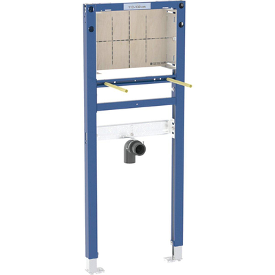 Geberit Duofix wastafel 112-130cm smal - inbouw wandkraan - blauw