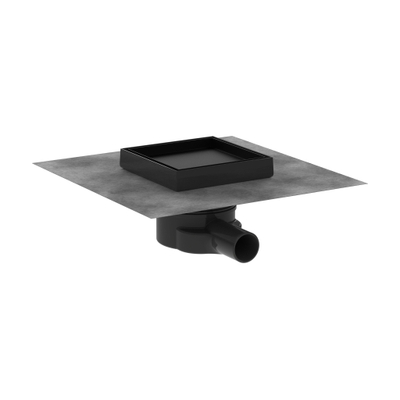 Hansgrohe RainDrain Point Puntafvoer - 15x15cm - achterzijde betegelbaar - mat zwart
