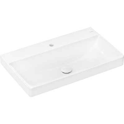Hansgrohe Xelu Q wastafel - 80x48x8cm - 1 kraangat - opzet - wit