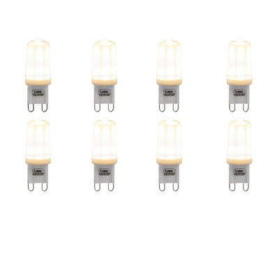 Luedd LED lamp - set van 8 - G9 - 3W - 2700K - 280LM - dimbaar