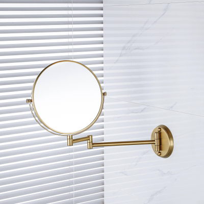 Fortifura Calvi make-up spiegel - 20cm - rond - PVD - geborsteld messing (goud)