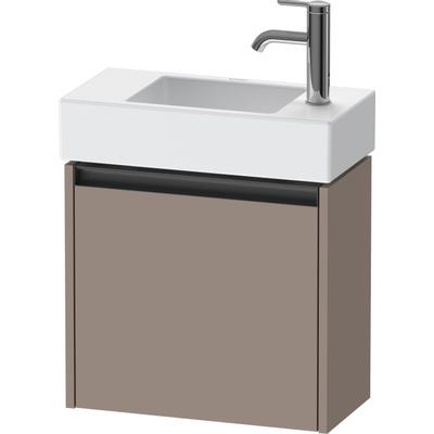 Duravit Ketho 2 meuble bas de lavabo avec 1 porte 48.4x23.8x44cm gauche, avec poignée basalte anthracite mat