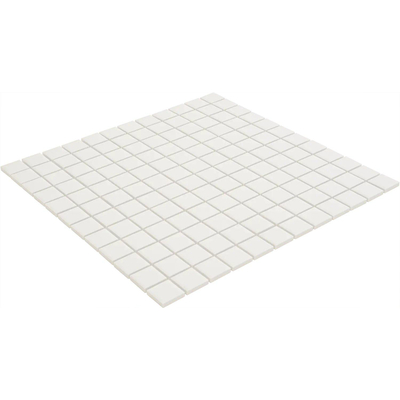 The Mosaic Factory London mozaïektegel - 30x30cm - wand en vloertegel - Vierkant - Porselein Super White Mat