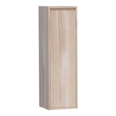 BRAUER Adore Armoire de salle de bains - 120x35x35cm - avec 1 porte sans poignée à ouverture à gauche lames chêne naturel