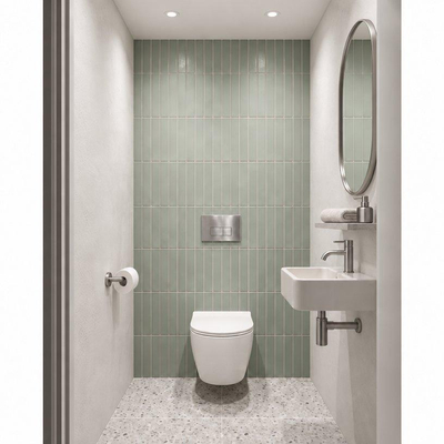 Adema Salina 2.0 Ensemble WC - 48.5x36x32cm - cuvette profonde - sans bride - réservoir encastré QeramiQ - softclose - quickrelease - abattant WC - plaque de commande métallique inox - boutons rectangulaires - blanc