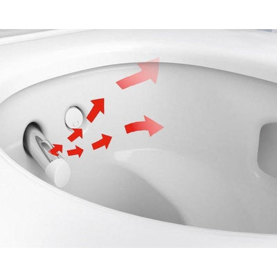 Geberit AquaClean Mera Classic WC-douche - extraction des odeurs - séchage à l'air chaud - douchette féminine - softclose - cache brillant/chrome - blanc brillant