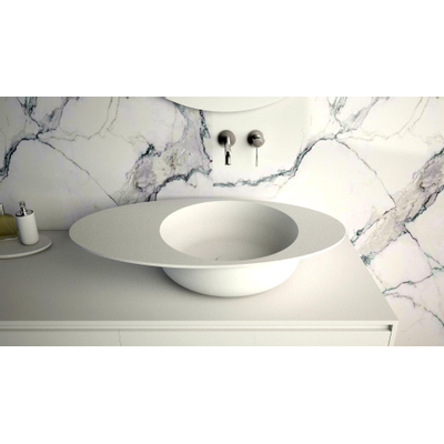 Ideavit Solidcap 8.0 Vasque à poser Ovale 80,4x45,2x15,5cm Solid Surface Blanc mat