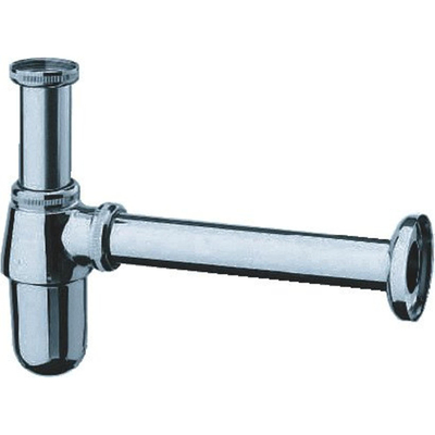 Hansgrohe Bekersifon 5/4 met muurbuis - met rozet - hoogglans chroom