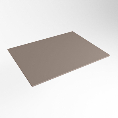 Mondiaz TOP 46 Plan de dessus - 40x46x0.9cm - adapté pour panneau de recouvrement - Solid surface - Smoke
