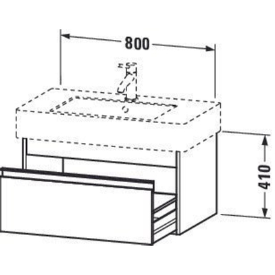 Duravit Ketho Meuble sous-lavabo 80x45.5x41cm graphite