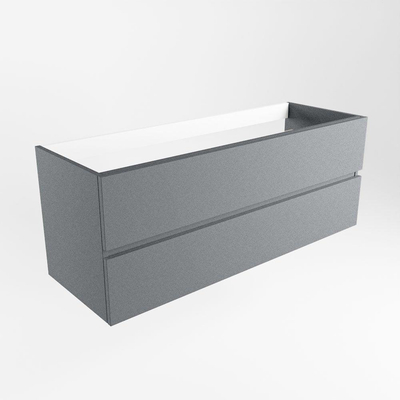 Mondiaz VICA wastafelonderkast - 130x45x50cm - 2 lades - uitsparing links en rechts - softclose - Plata