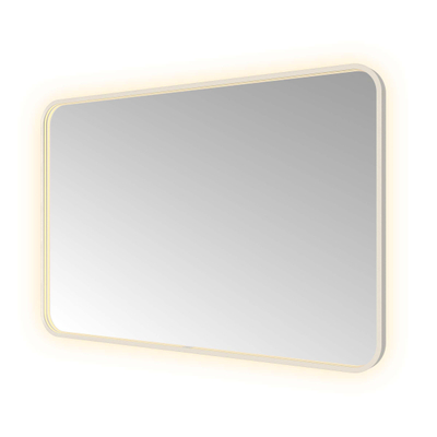 Hotbath &MORE Spiegel - 120x80cm - direct en indirect LED - color changing - spiegelverwarming - met afstandsbediening - geborsteld RVS 316