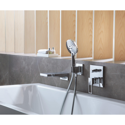 Hansgrohe Metropol Partie de finition pour robinet de bain encastrable avec poignée et combinaison de sécurité Chrome