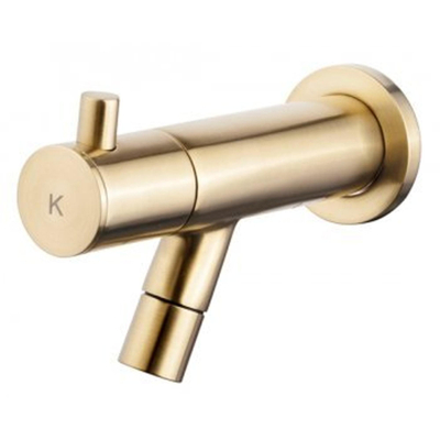 Wiesbaden Amador fonteinkraan met muurbevestiging Kiwa 1/2'' geborsteld messing OUTLETSTORE