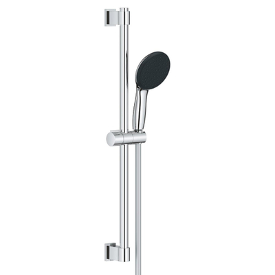 Grohe Vitalio Start 110 Glijstangset - 60cm - ronde handdouche - 1 straalsoort - gladde doucheslang - chroom