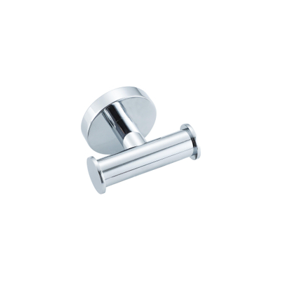 Fortifura Calvi Toiletset 3-delig - toiletrolhouder - met klep - toiletborstel - handdoekhaak dubbel rond - hoogglans chroom