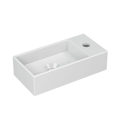 INK Versus Lavabo WC - 36x18x9cm - cuve à gauche - 1 trou de robinet - porcelaine blanc brillant