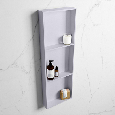 Mondiaz Easy nis 29.5x89.5x8cm voor Inbouw/opbouw 3 open vakken Solid surface Cale/Cale