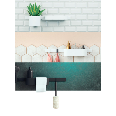 Hansgrohe Wallstoris Wisser - 19.5x4.4cm - mat zwart